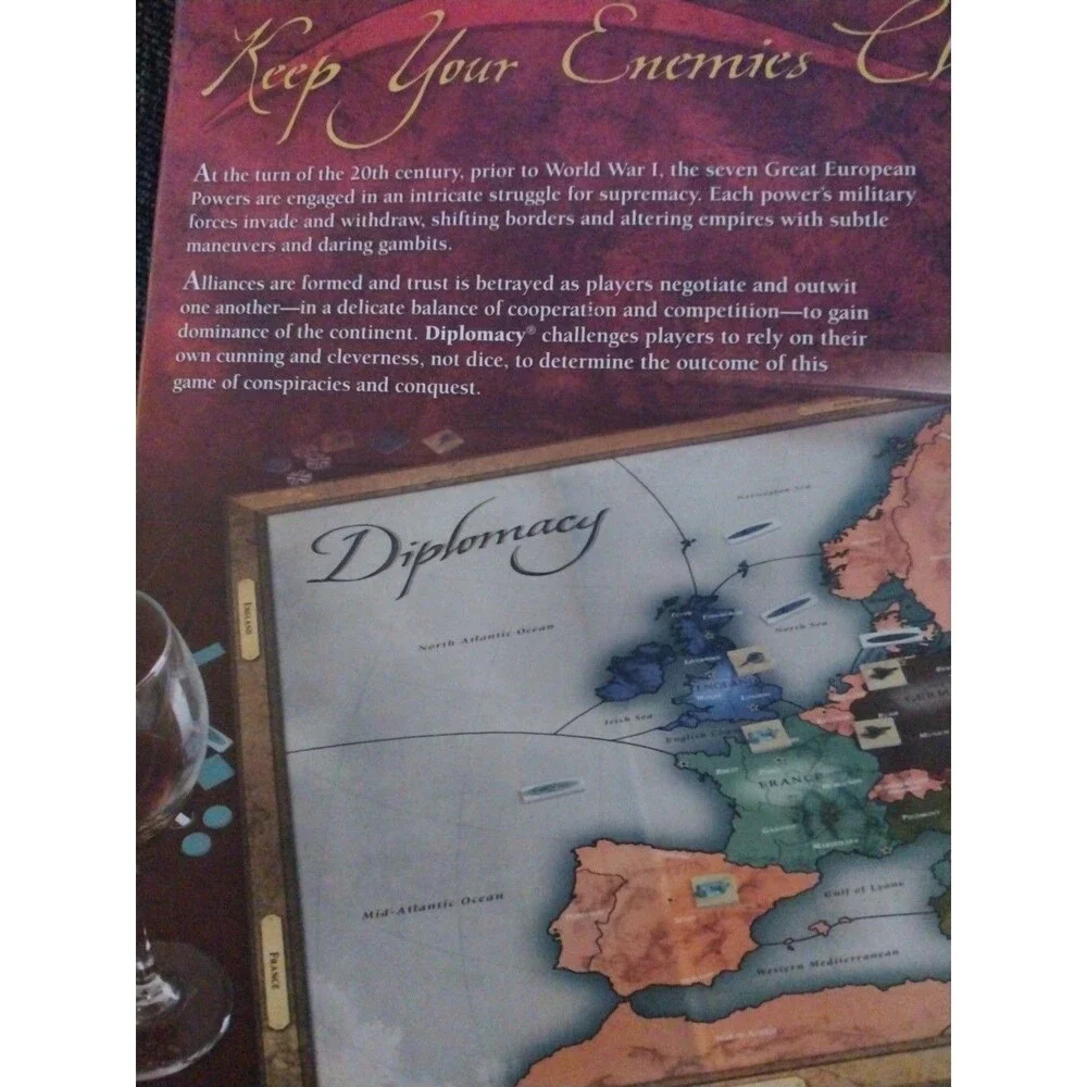Diplomacy Board Game 2008 Avalon Hill 50th Anniversary Edition Complete Strategy